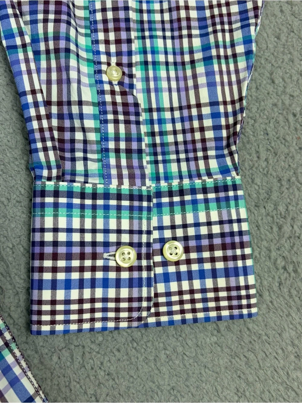 Peter Millar Summer Comfort Shirt XXL Multicolor Plaid Button-Up Nylon Stretch - Picture 6 of 11